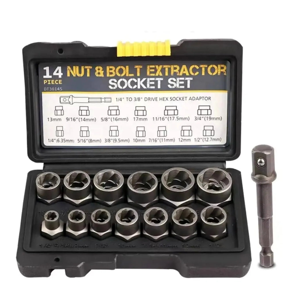 14 Pcs Nut Extractor Socket Set