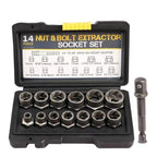 14 Pcs Nut Extractor Socket Set