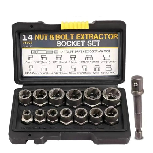 14 Pcs Nut Extractor Socket Set