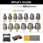 14 Pcs Nut Extractor Socket Set