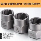 14 Pcs Nut Extractor Socket Set