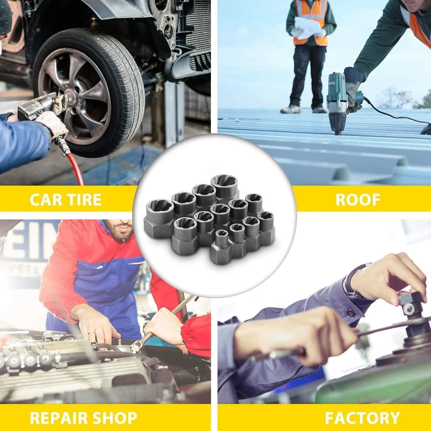 14 Pcs Nut Extractor Socket Set