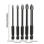 5-Piece Universal Carbide Drill Bit Set