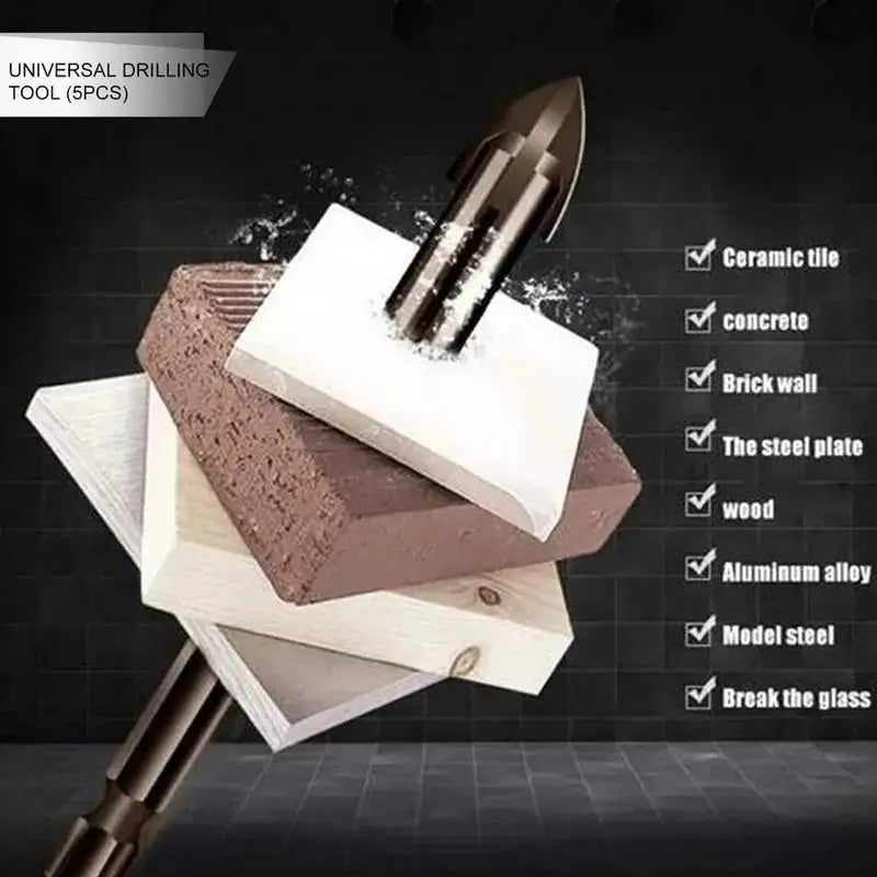 5-Piece Universal Carbide Drill Bit Set