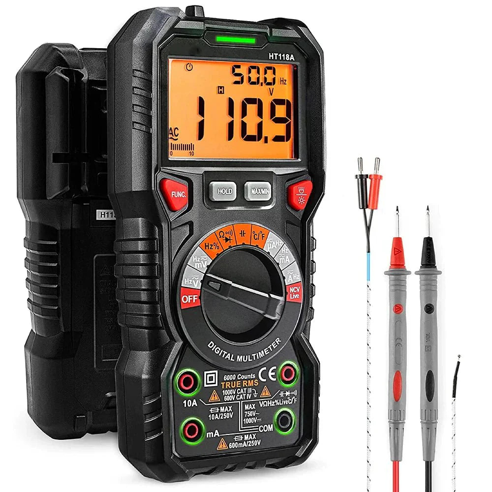 HT118A Digital AC/DC Multimeter - TRMS 6000 Counts | Raysdex
