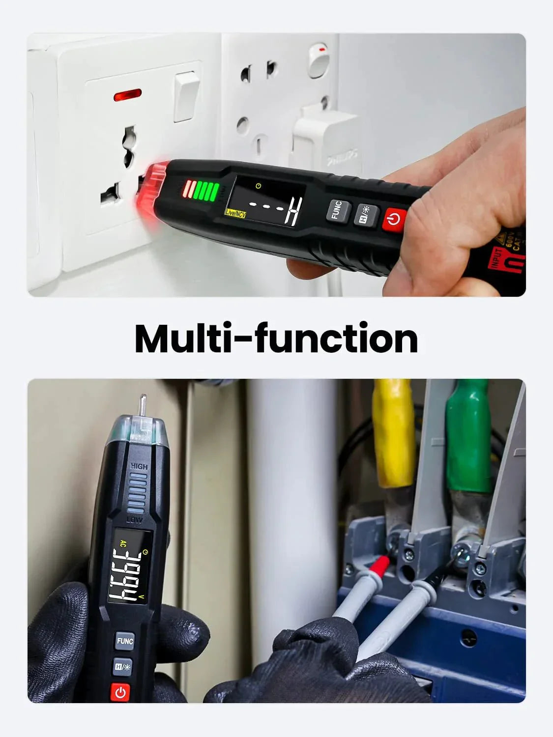 RD122 Voltage Tester Non-Contact Voltage Tester DC/AC | Raysdex
